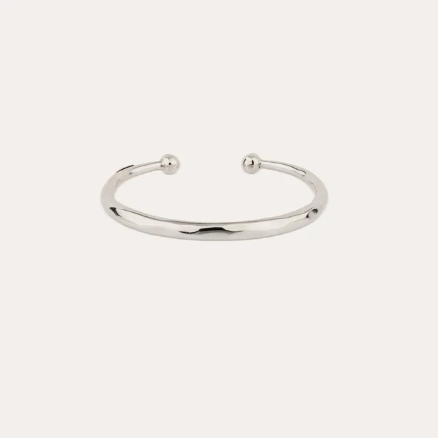 gas-bijoux-bracelet-lino-argent-jonc-martel-ajustable image 1