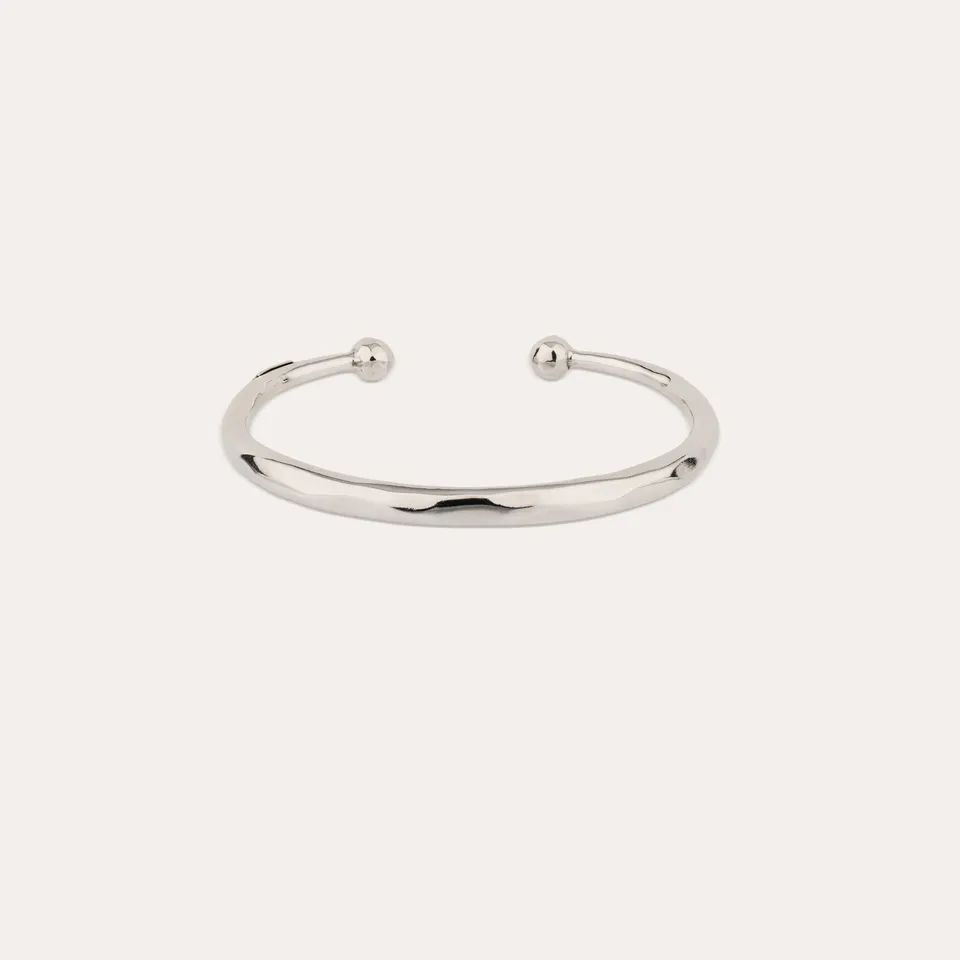 gas-bijoux-bracelet-lino-argent-jonc-martel-ajustable image 1