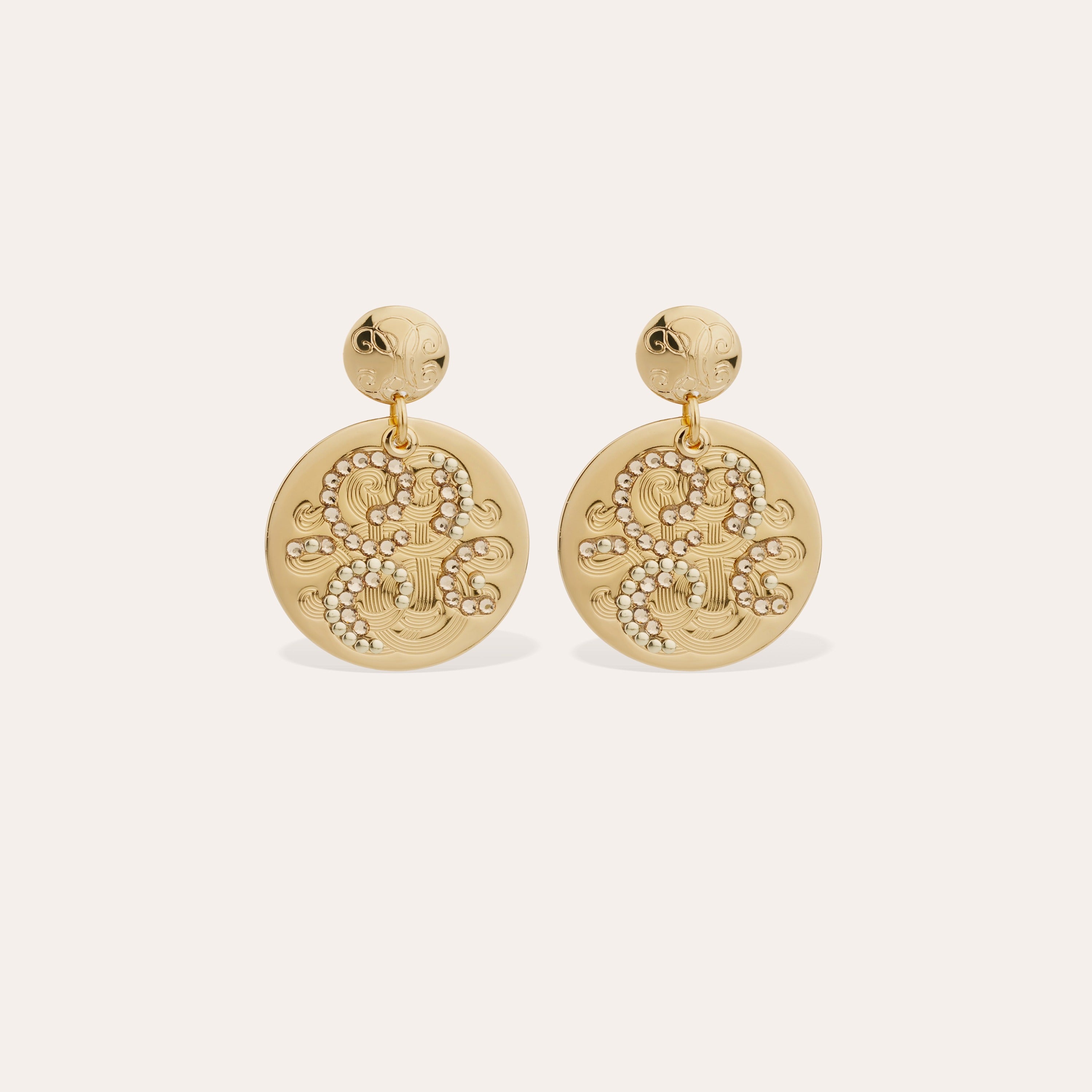 gas-bijoux-boucles-d-oreilles-diva-strass-petit-mod-le-m-daillons-dor-s-l-or-fin image 1