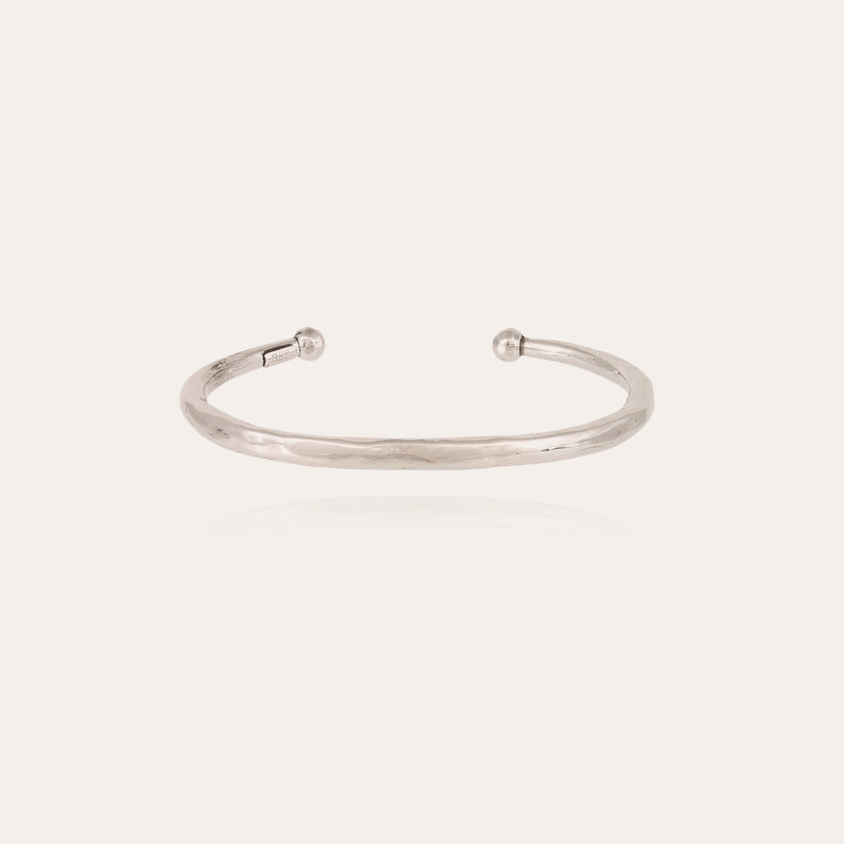gas-bijoux-bracelet-lino-large-argent-jonc-martel-taille-ajustable image 1