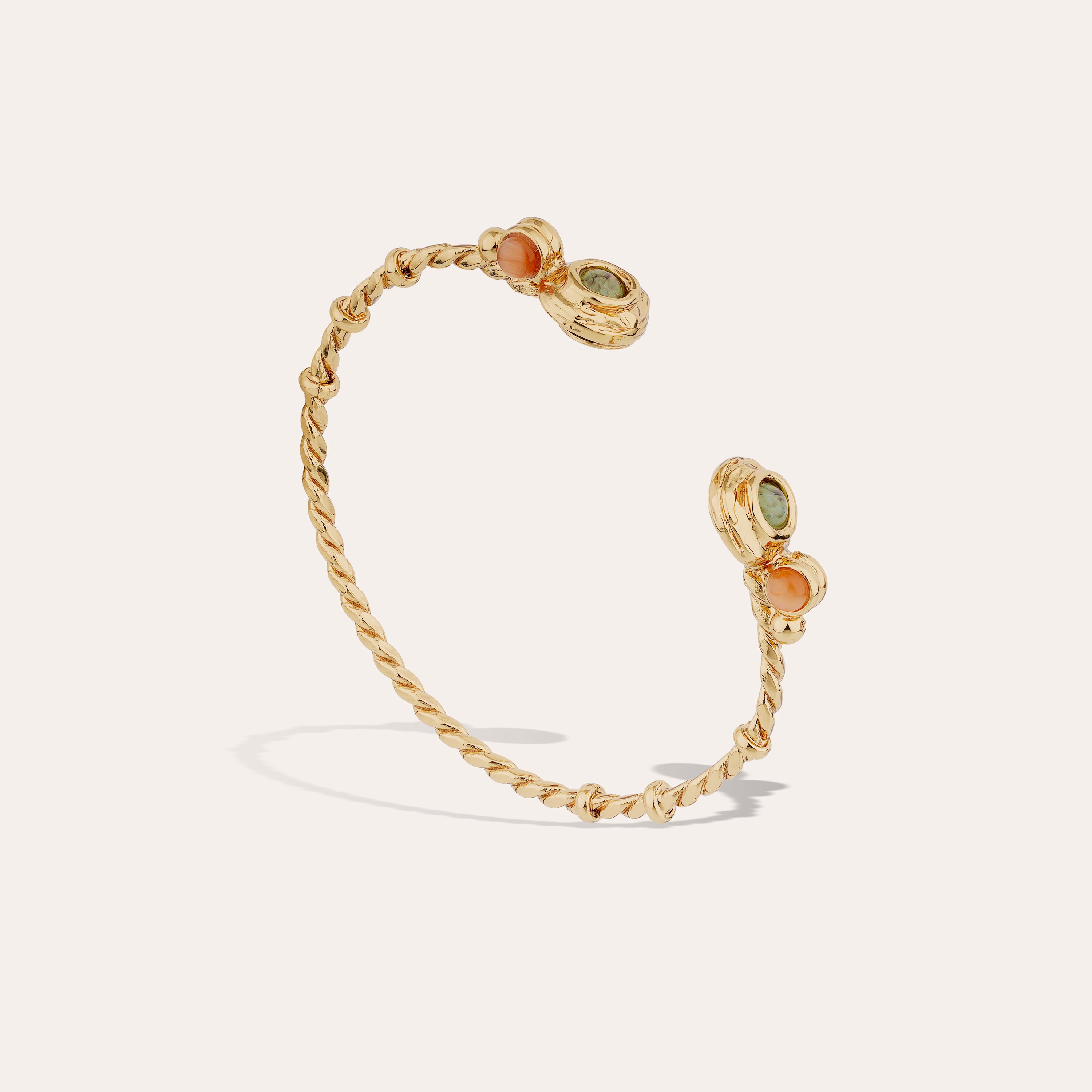 gas-bijoux-amarante-torsade-mini-bracelet-jonc-dor-l-or-fin-cabochons-pierres-fi image 2