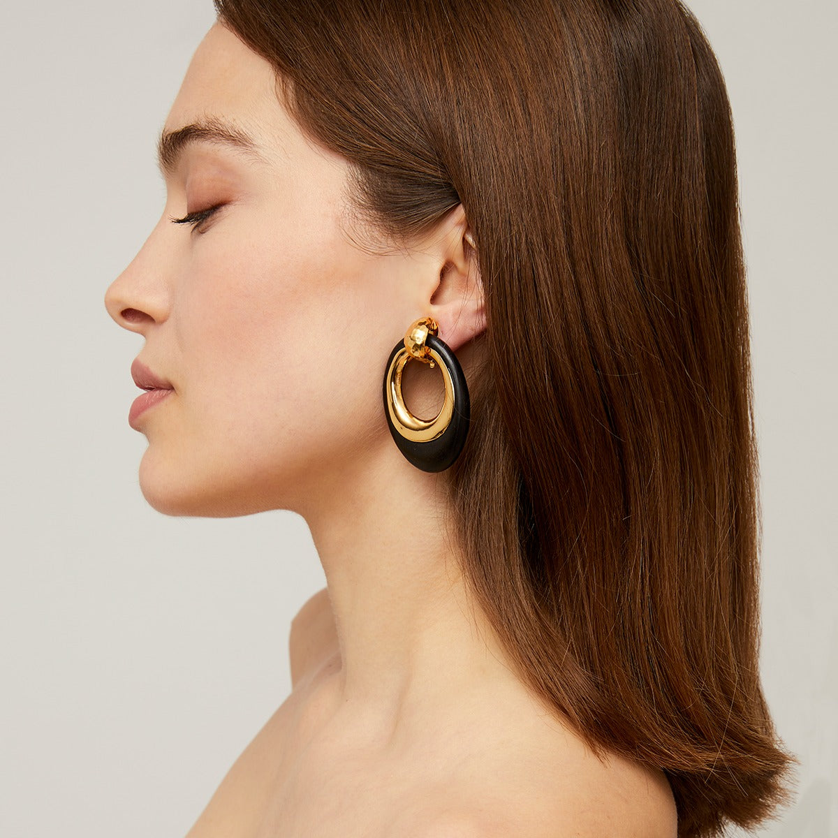 gas-bijoux-boucles-d-oreilles-selva-grand-mod-le-ac-tate-noir-dor image 2
