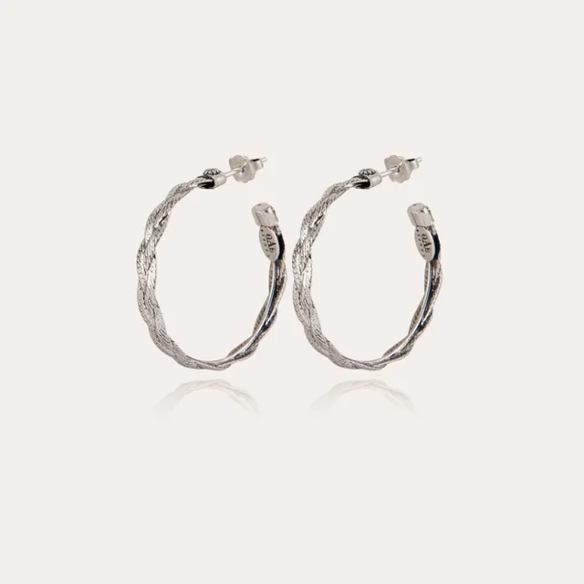 gas-bijoux-boucles-d-oreilles-cr-oles-tresse-petit-mod-le-cr-oles-argent-es-mail image 1
