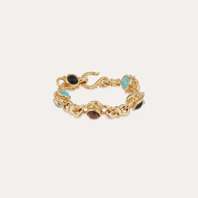 gas-bijoux-bracelet-amarante-multi-dor-turquoise-basalte-bois image 1