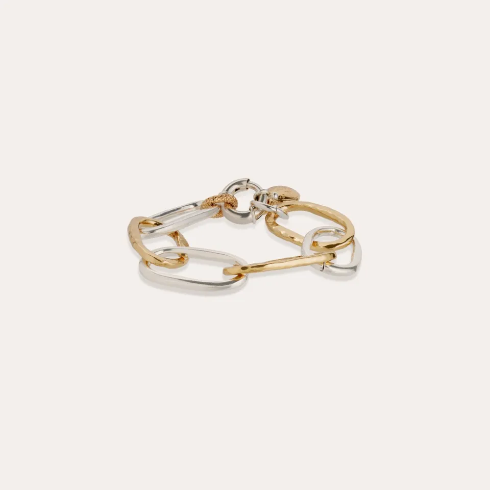 gas-bijoux-bracelet-maille-ovale-grand-mod-le-bicolore-cha-ne-larges-maillons-aj image 1