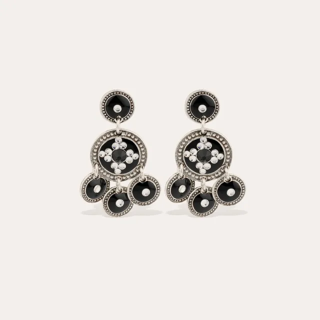gas-bijoux-boucles-d-oreilles-sequin-deux-rangs-argent-es-mail-et-strass-faits-m image 1