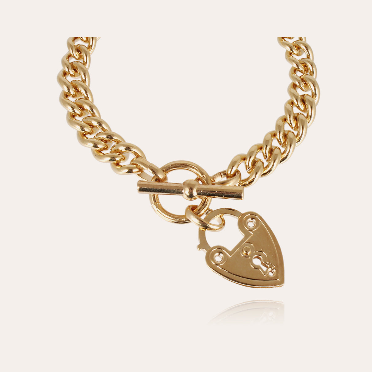 gas-bijoux-bracelet-locked-dor-cha-ne-cadenas-c-ur image 2