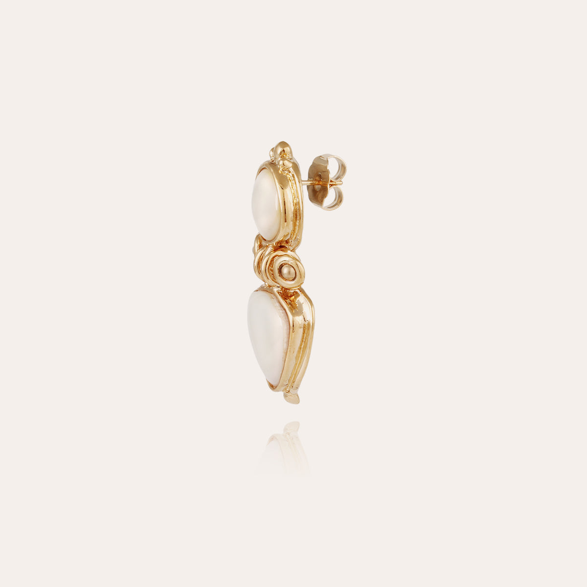 gas-bijoux-colorado-nacre-blanche-boucles-d-oreilles-m-daillons-dor-s-l-or-fin image 2
