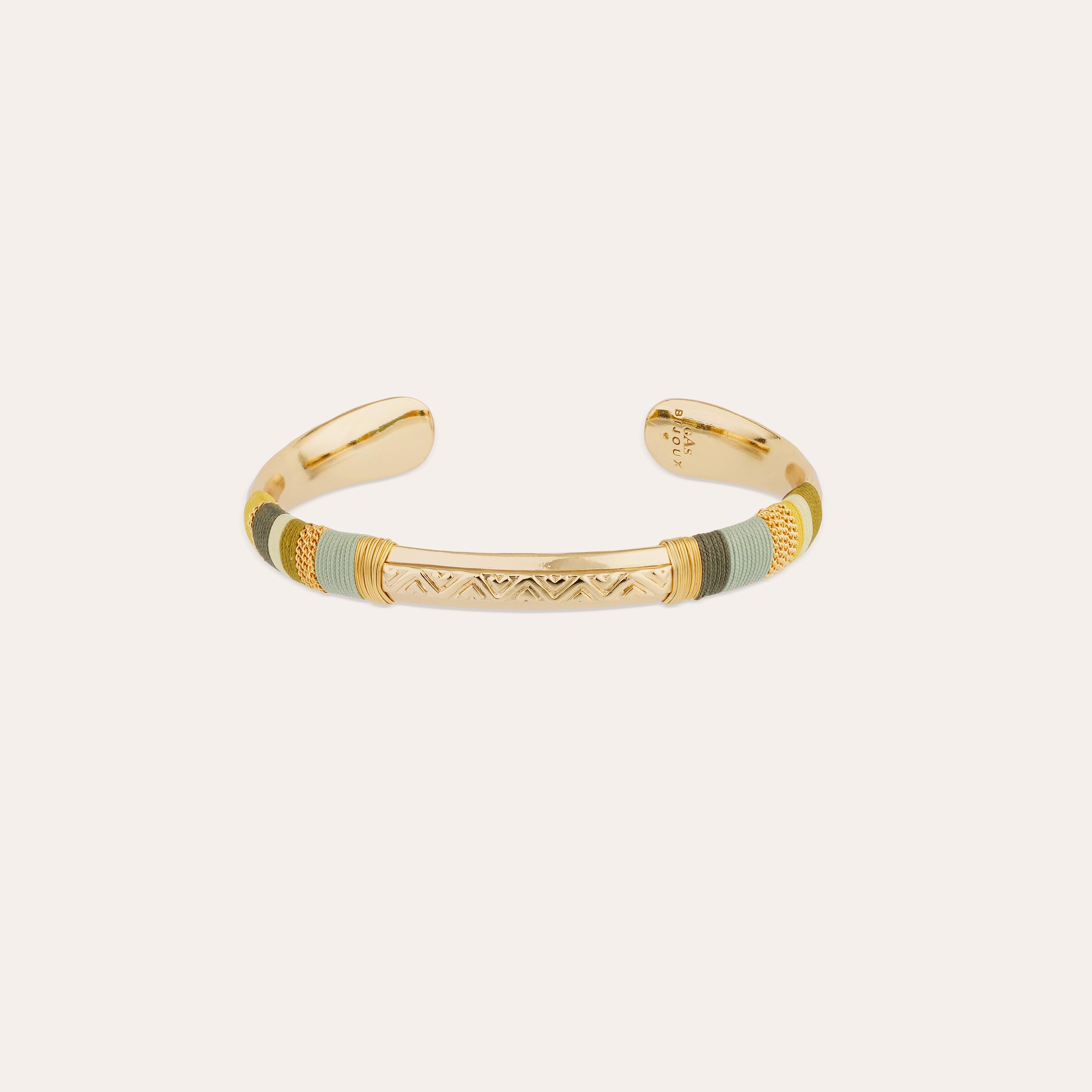 gas-bijoux-bracelet-jonc-massai-dor-fils-color-s-et-dor-s-ajustable image 1