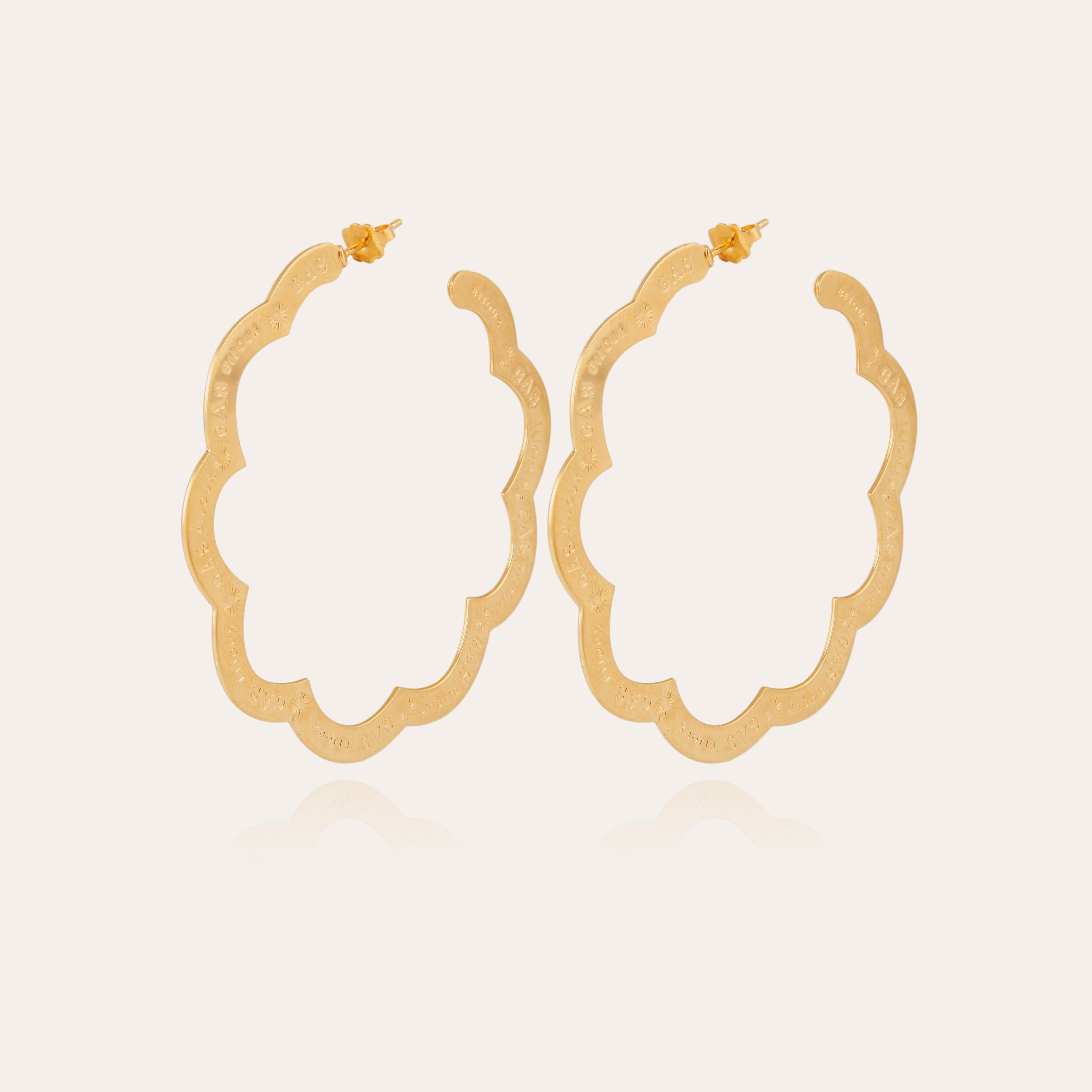 gas-bijoux-boucles-d-oreilles-cr-oles-bolduc-grand-mod-le-dor-es-l-or-fin-grav-e image 1