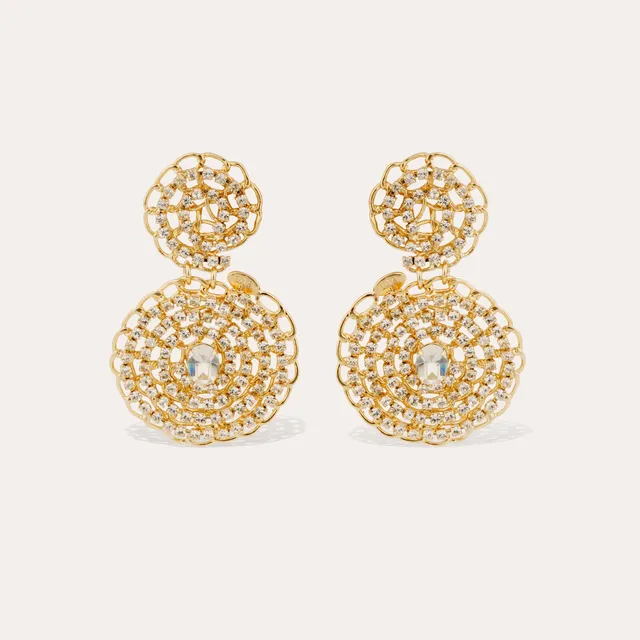 gas-bijoux-boucles-d-oreilles-onde-gourmette-strass-petit-mod-le-dor-es-l-or-fin image 1
