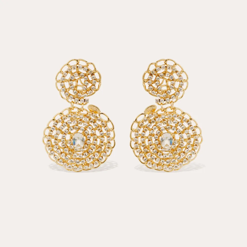 gas-bijoux-boucles-d-oreilles-onde-gourmette-strass-petit-mod-le-dor-es-l-or-fin image 1