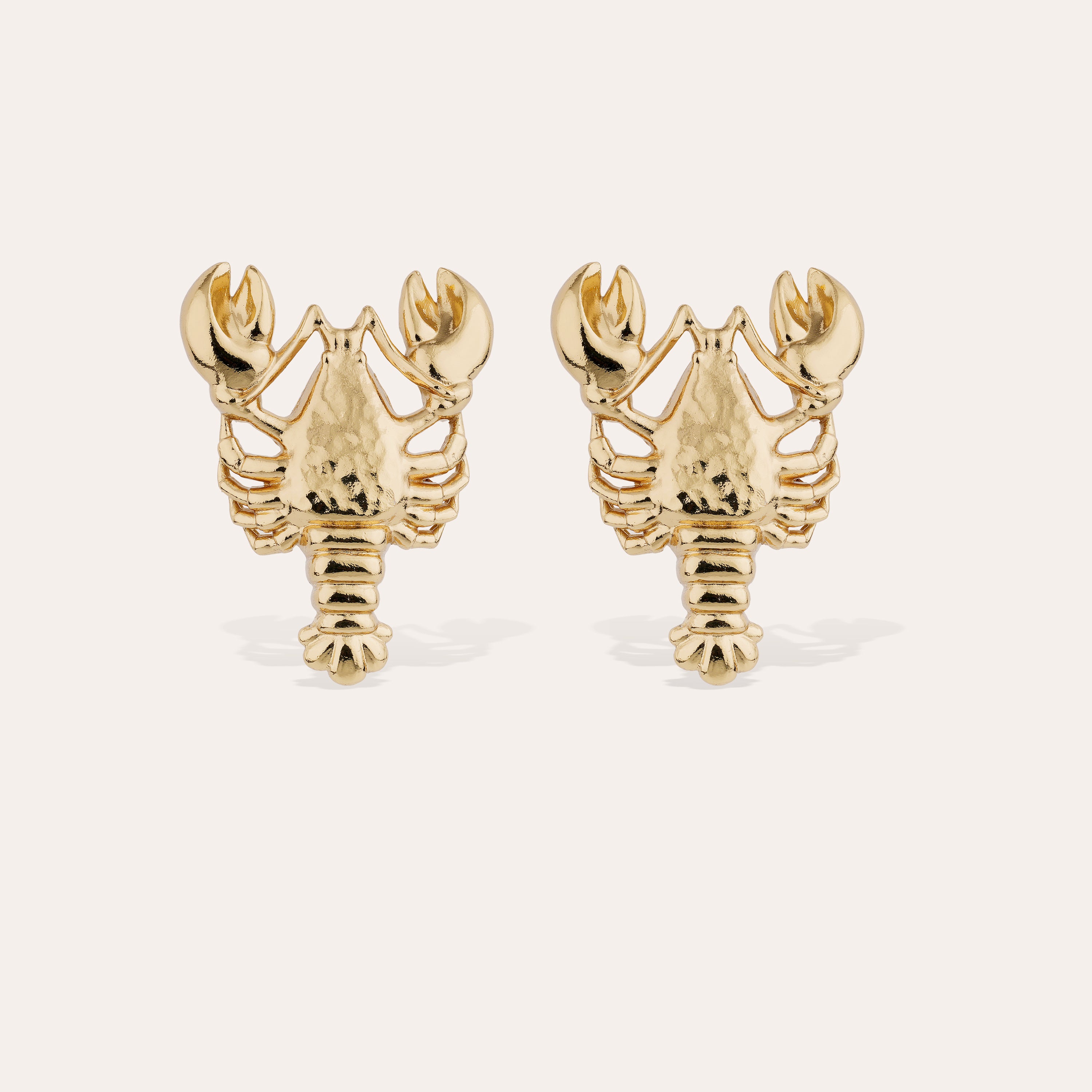 gas-bijoux-boucles-d-oreilles-puce-homarea-dor-es-homard-sculpt-martel-la-main image 1