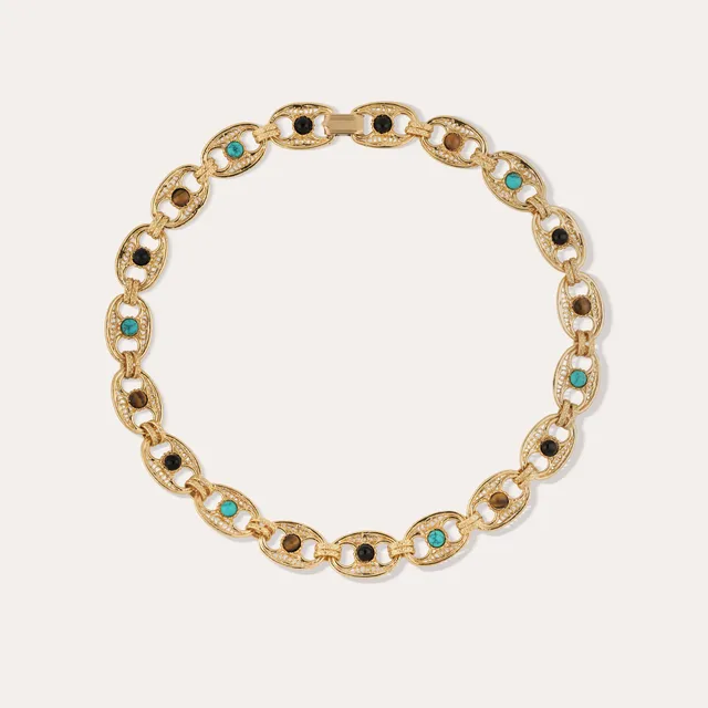 gas-bijoux-collier-carthage-turquoise-oeil-de-tigre-et-onyx-noir-dor image 1