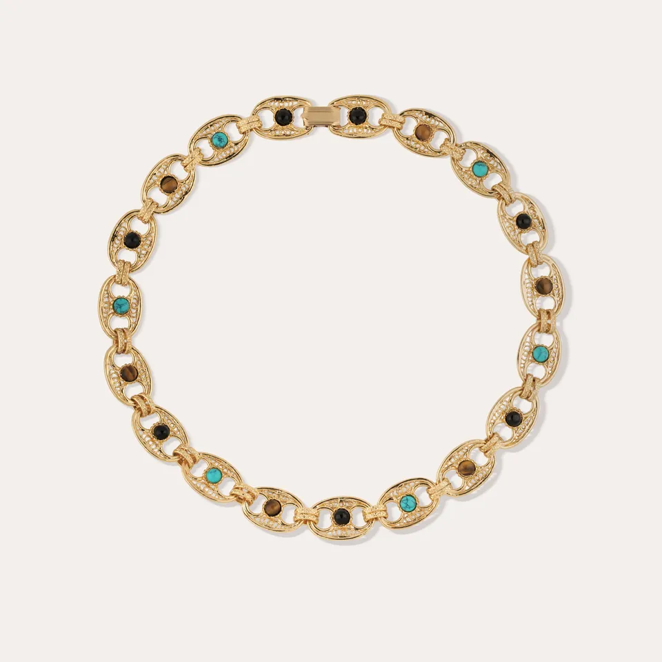 gas-bijoux-collier-carthage-turquoise-oeil-de-tigre-et-onyx-noir-dor image 1