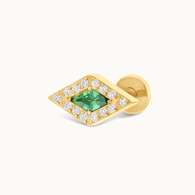 obsidian-piercing-had-s-vert-piercing-h-lix-conch-titane-pvd-gold-zircon-vert image 1