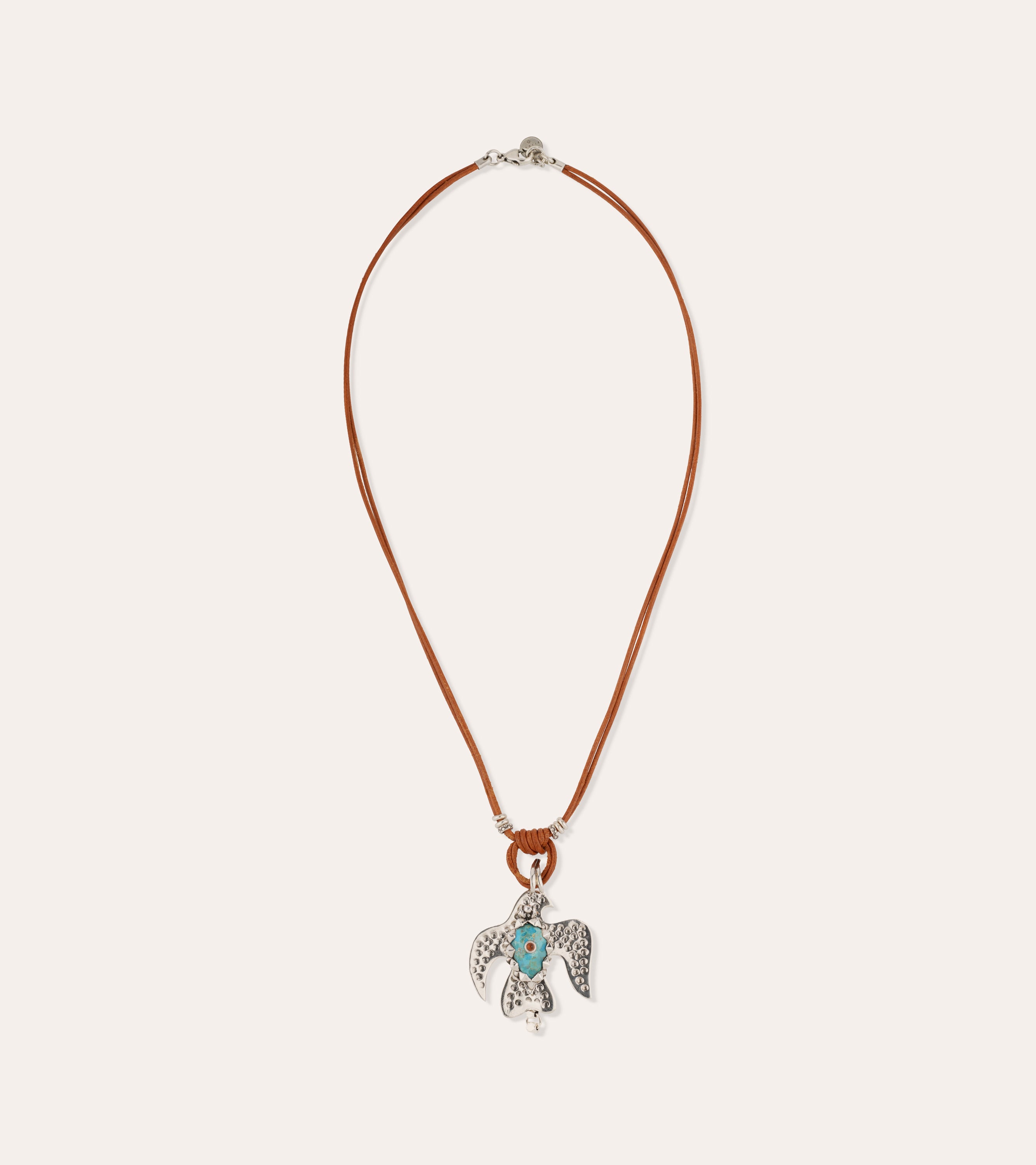 gas-bijoux-collier-eagle-cuir-pendentif-aigle-turquoise-homme image 2