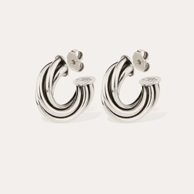 gas-bijoux-boucles-d-oreilles-cr-oles-atik-moyen-mod-le-argent-es-6-anneaux image 1