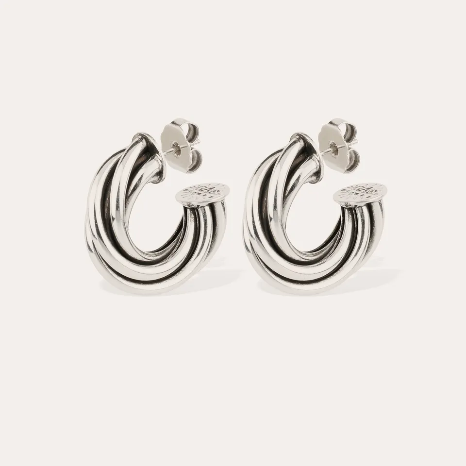 gas-bijoux-boucles-d-oreilles-cr-oles-atik-moyen-mod-le-argent-es-6-anneaux image 1