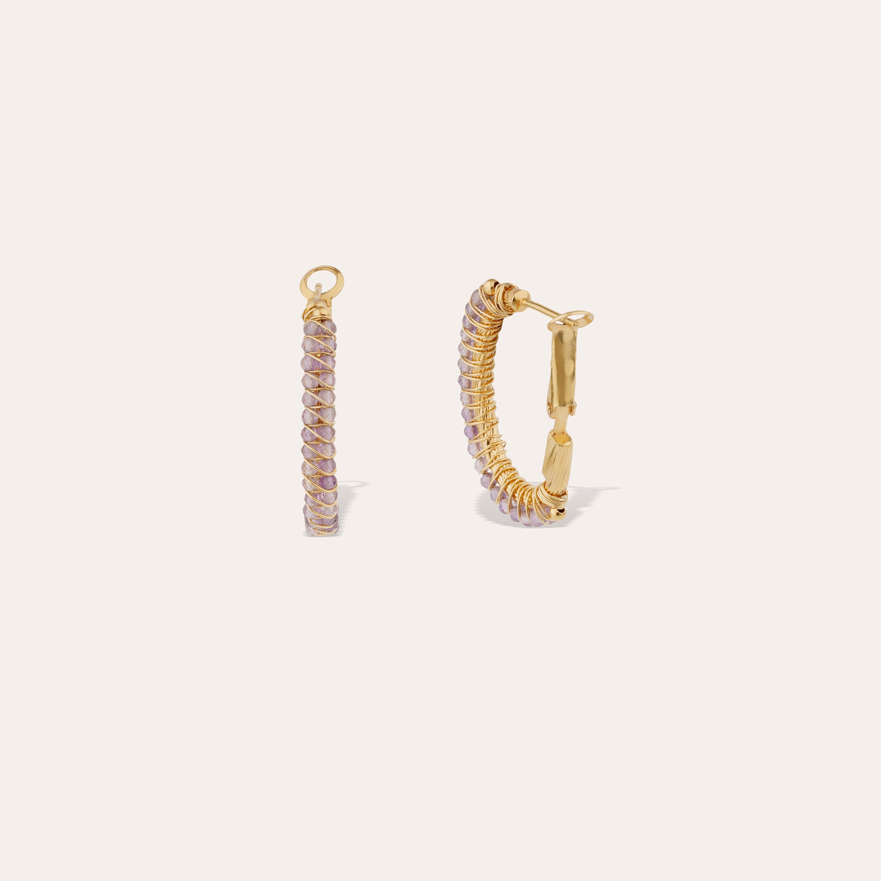 gas-bijoux-boucles-d-oreilles-cr-oles-lyre-am-thyste image 2
