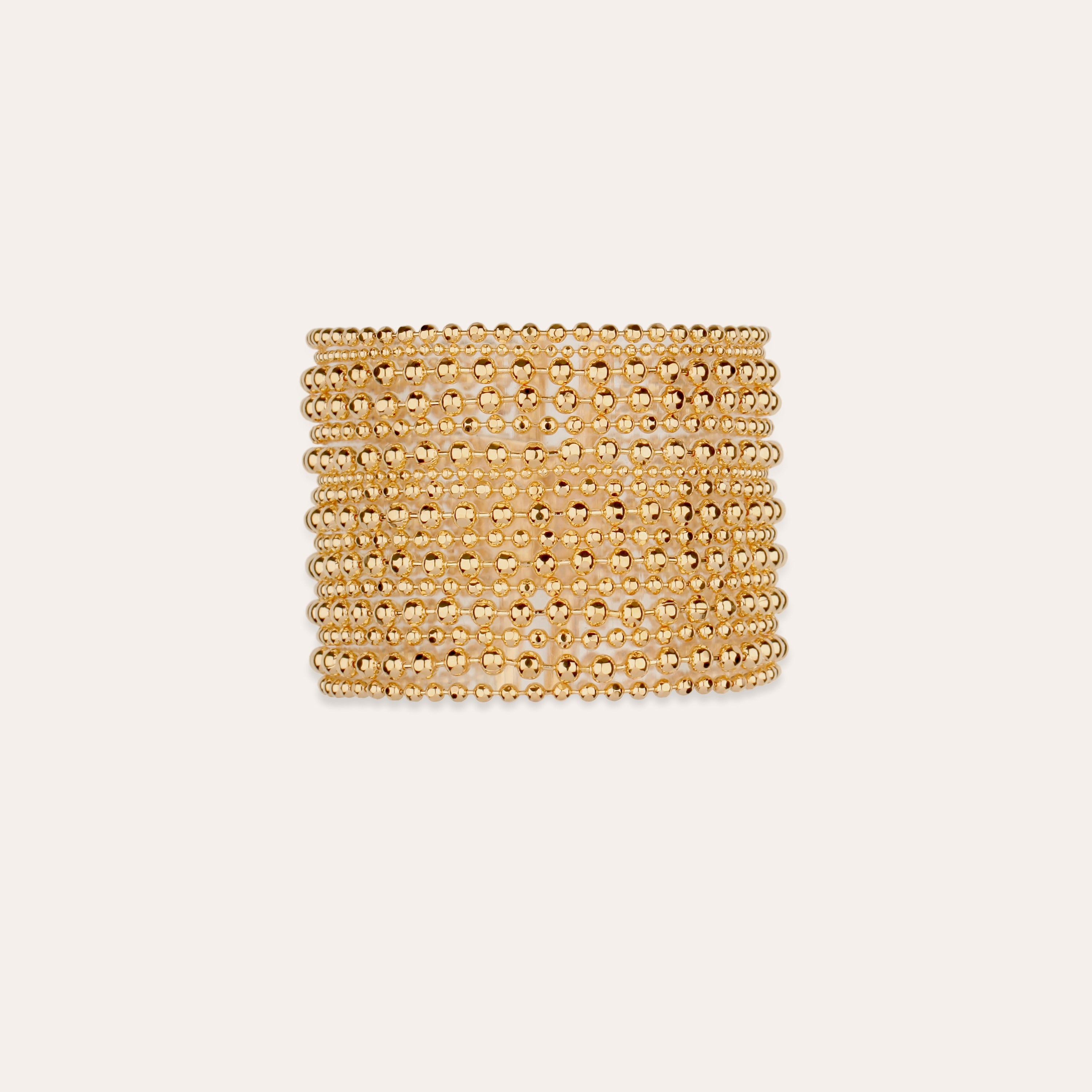 gas-bijoux-bracelet-rom-o-dor-manchette-fines-cha-nes-boules-et-barrette-central image 1