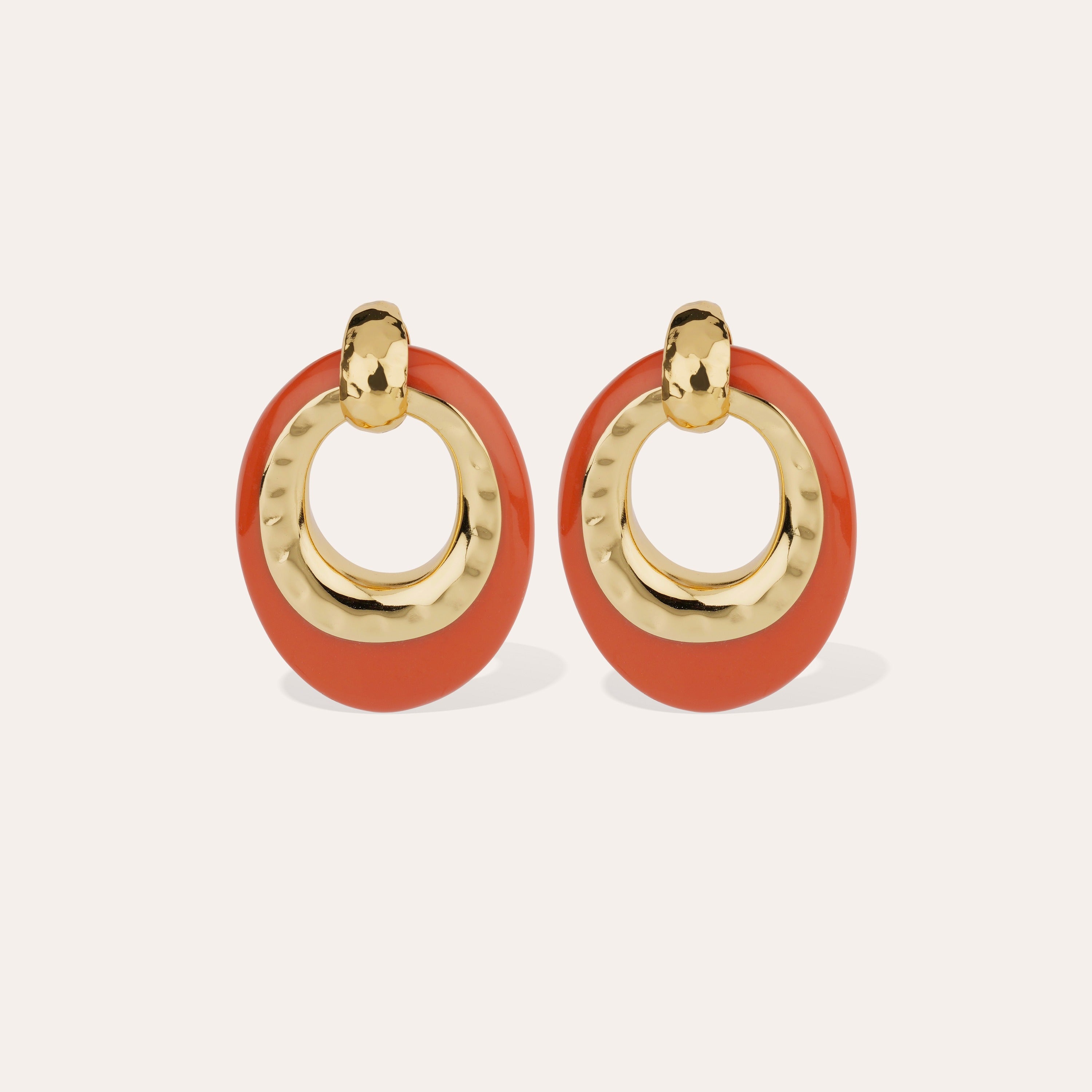 gas-bijoux-selva-boucles-d-oreilles-petit-mod-le-ac-tate-corail-puce-dor-e-marte image 1