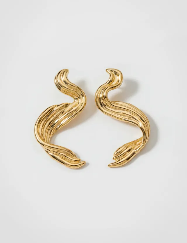 louise-damas-le-sillage-boucles-d-oreilles-sculpt-es-courbe-ondulante image 1