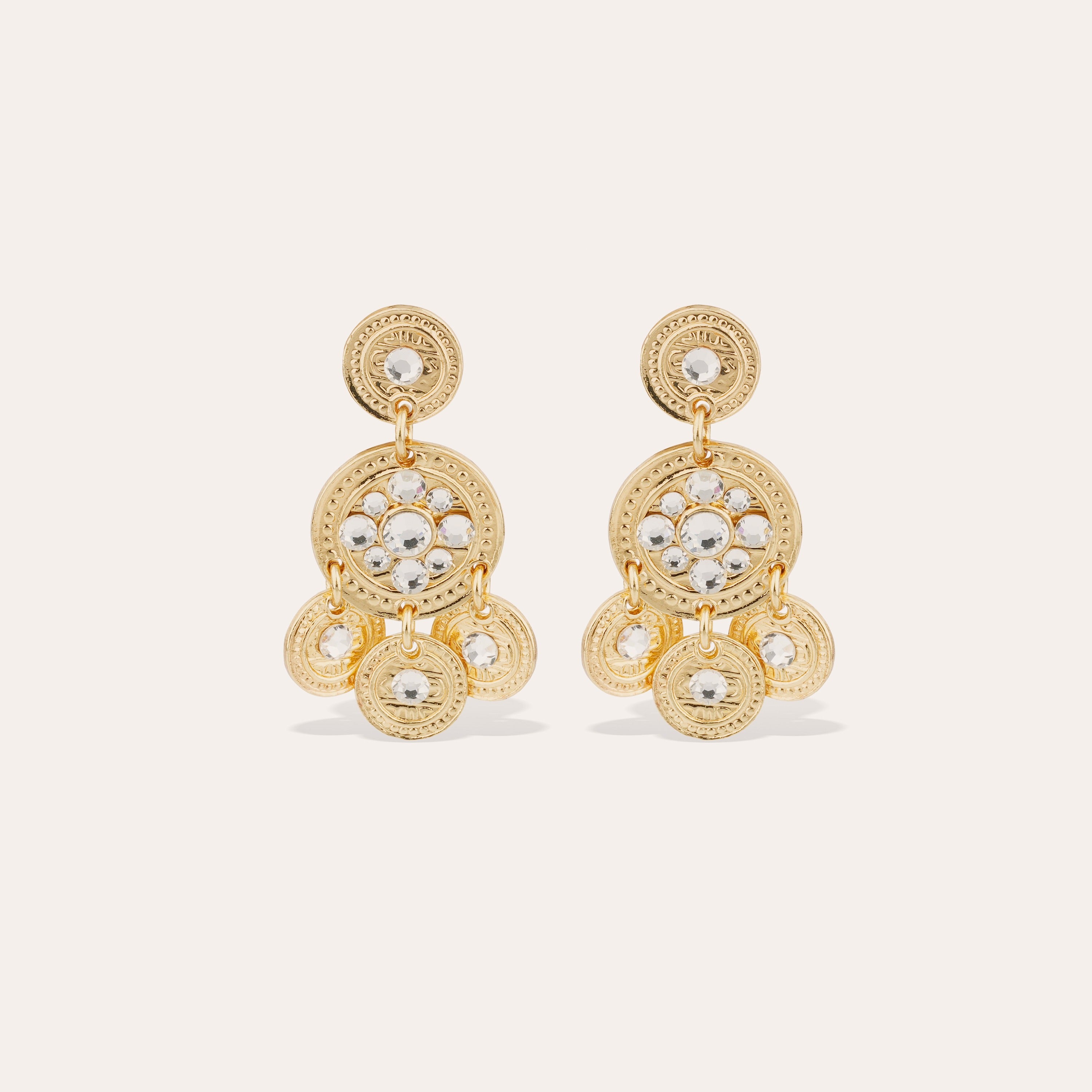 gas-bijoux-sequin-boucles-d-oreilles-pendantes-deux-rangs-strass-dor-es-l-or-fin image 1