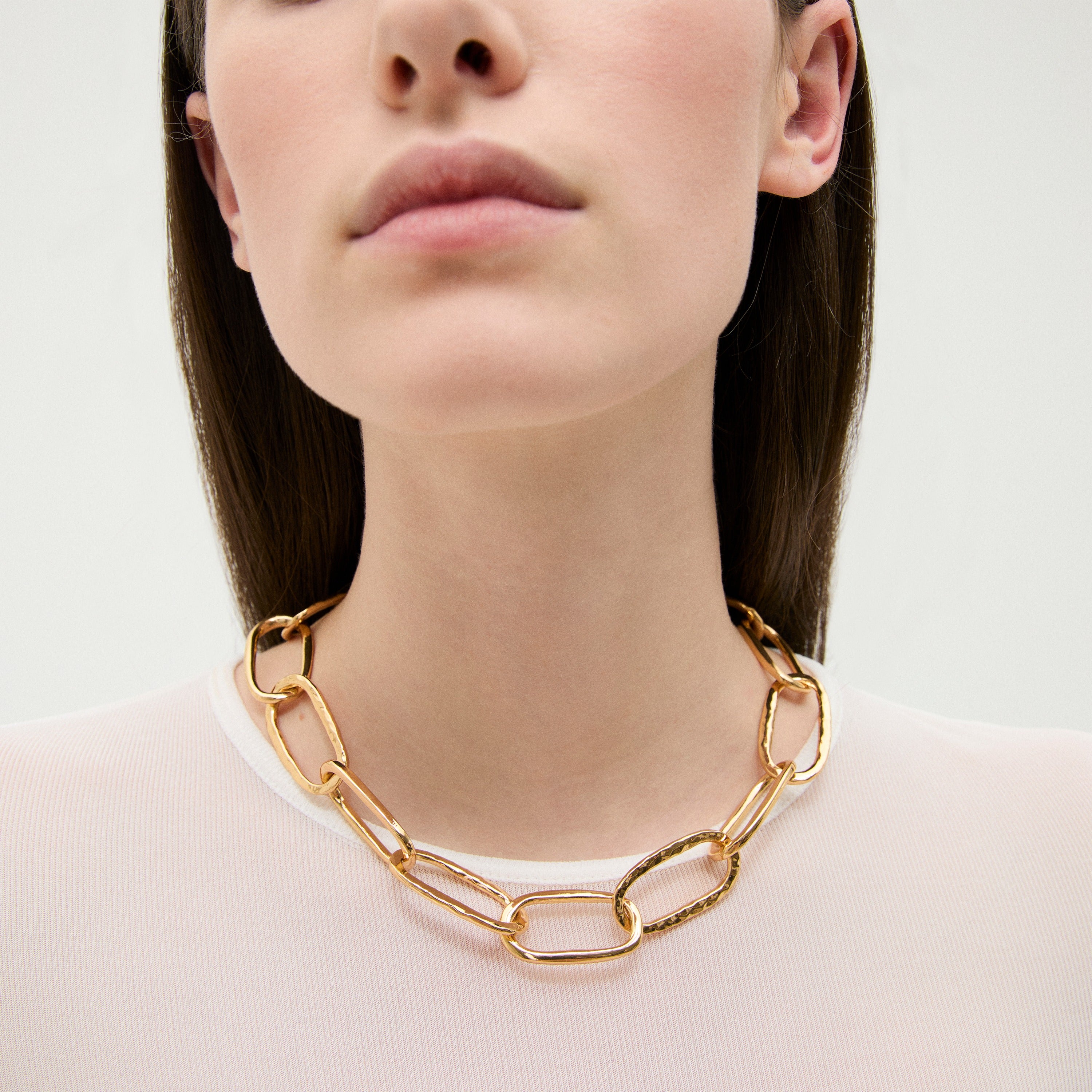 gas-bijoux-collier-maille-ovale-grand-mod-le-dor-l-or-fin-taille-ajustable image 2