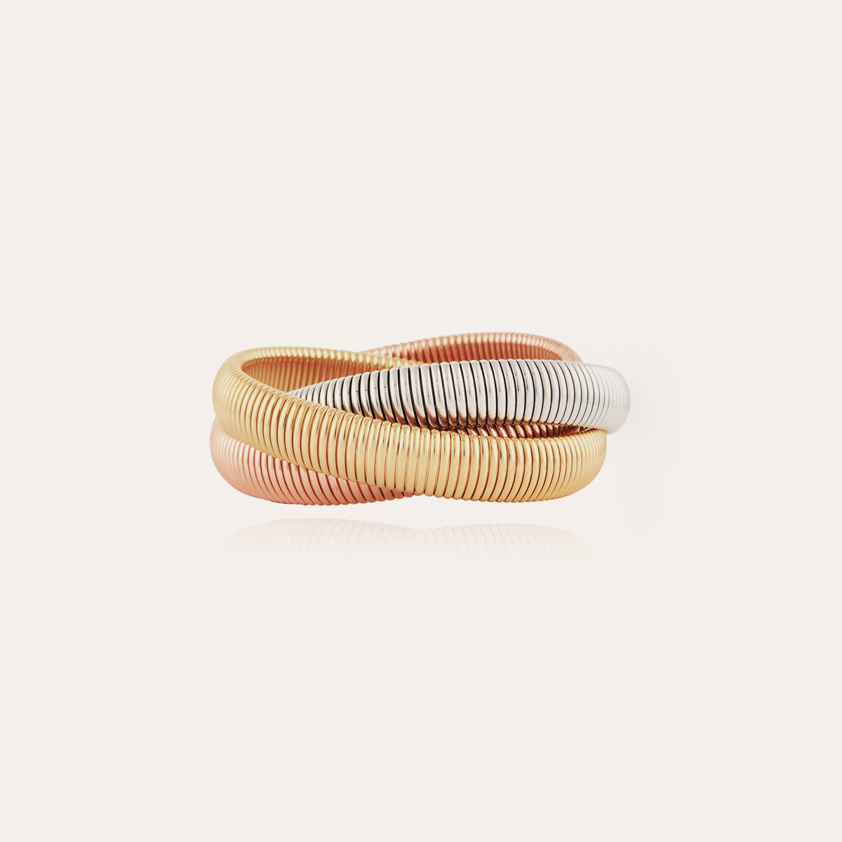gas-bijoux-bracelet-infinity-trois-rangs-bicolore-maille-tubogas image 1