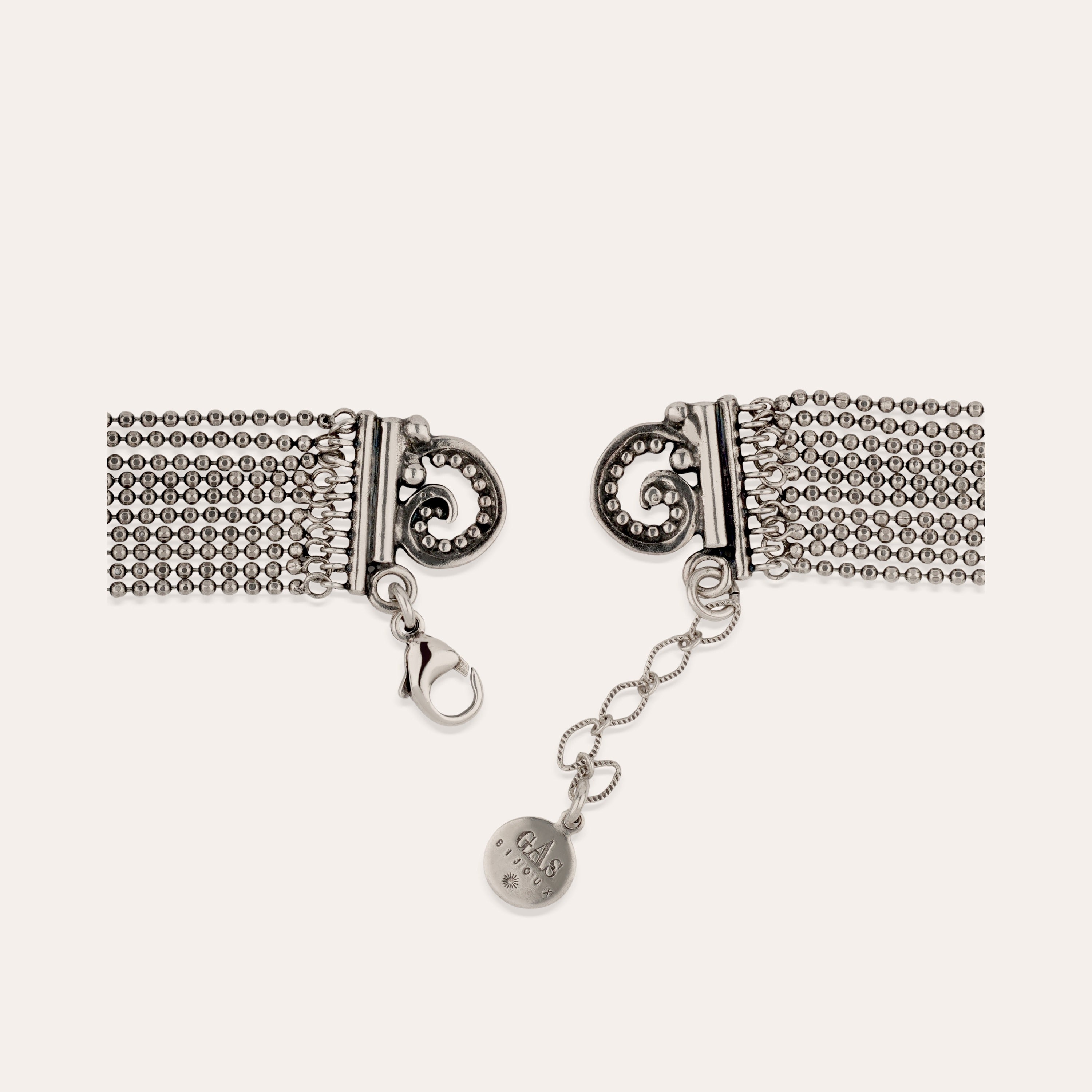 gas-bijoux-collier-rom-o-multi-cha-nes-boules-argent-longueur-ajustable image 3