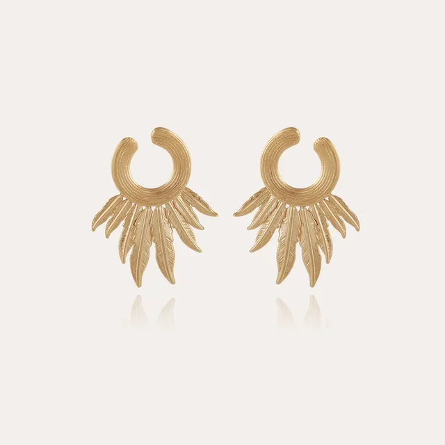 gas-bijoux-boucles-d-oreilles-caracara-dor-es-l-or-fin-plumes-grav-es image 1