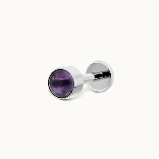 obsidian-piercing-amethyste-cab-piercing-titane-serti-clos-am-thyste-naturelle image 1