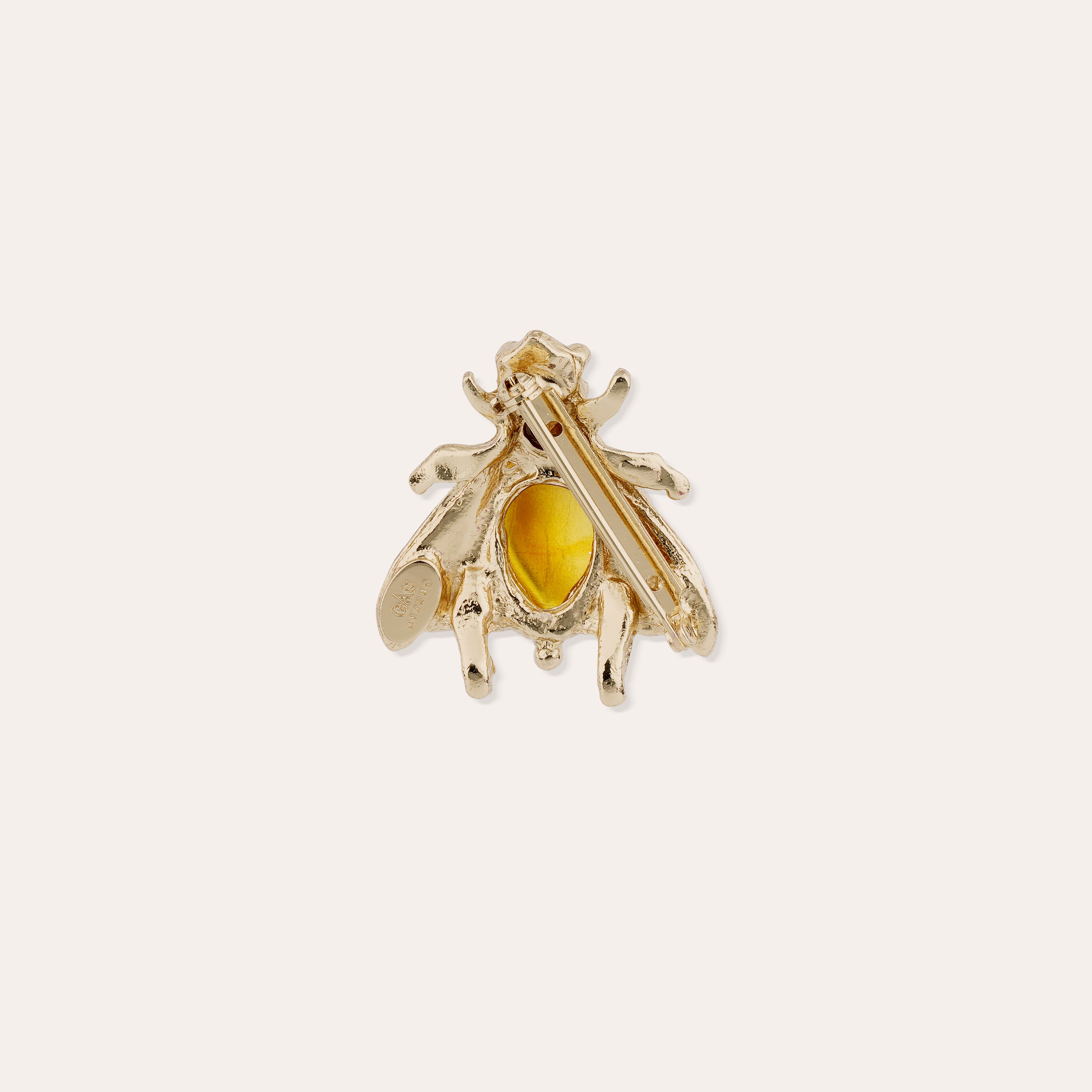 gas-bijoux-broche-mouche-grand-mod-le-dor-e-l-or-fin-ailes-maill-es-la-main-et-c image 2