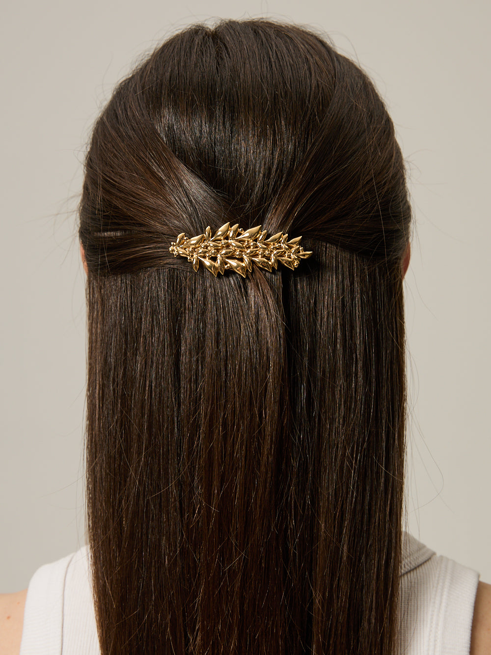 gas-bijoux-barrette-olea-dor-e-l-or-fin-design-ajour-feuille-d-olivier image 2