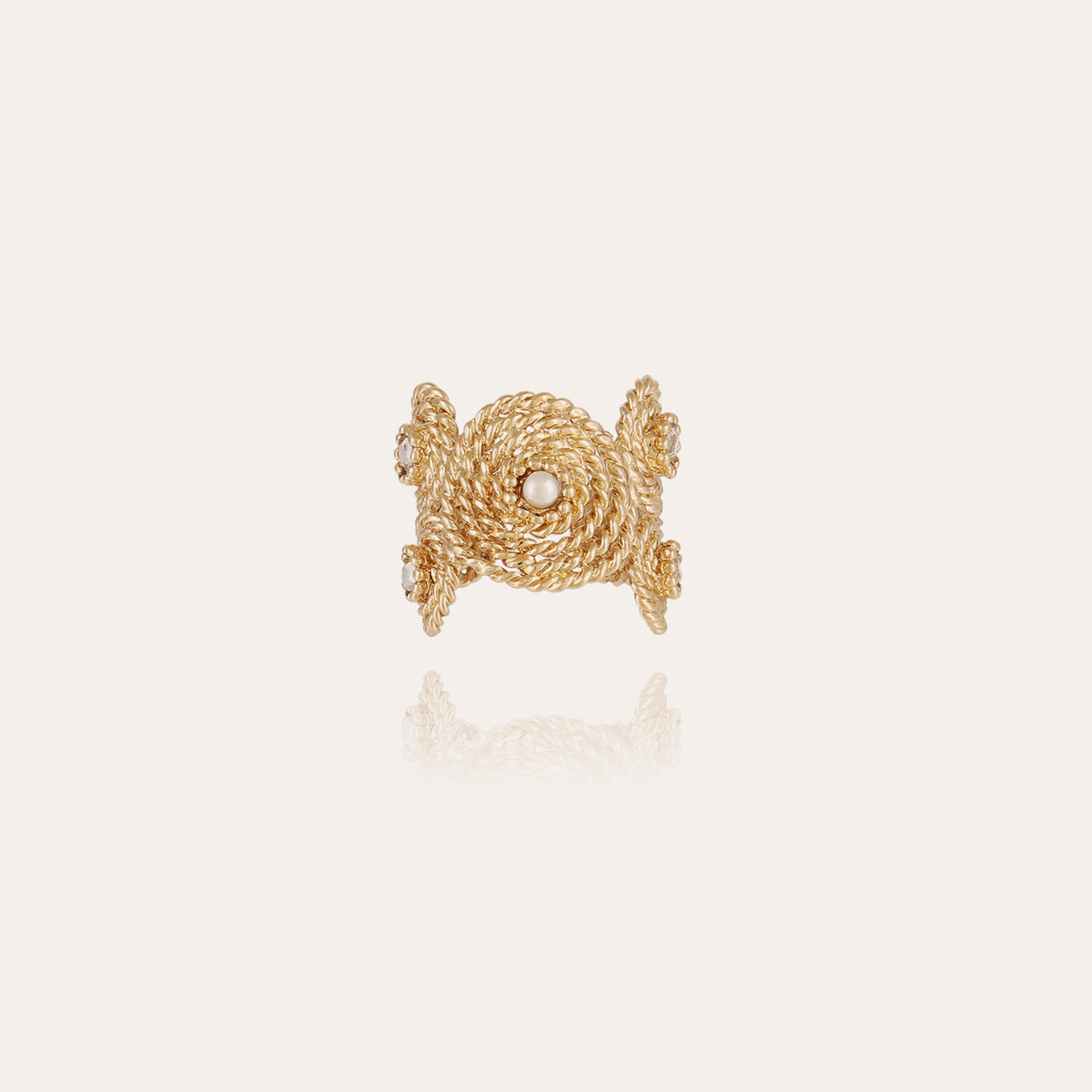 gas-bijoux-bague-mistral-manchette-dor-e-spirales-torsad-es image 1