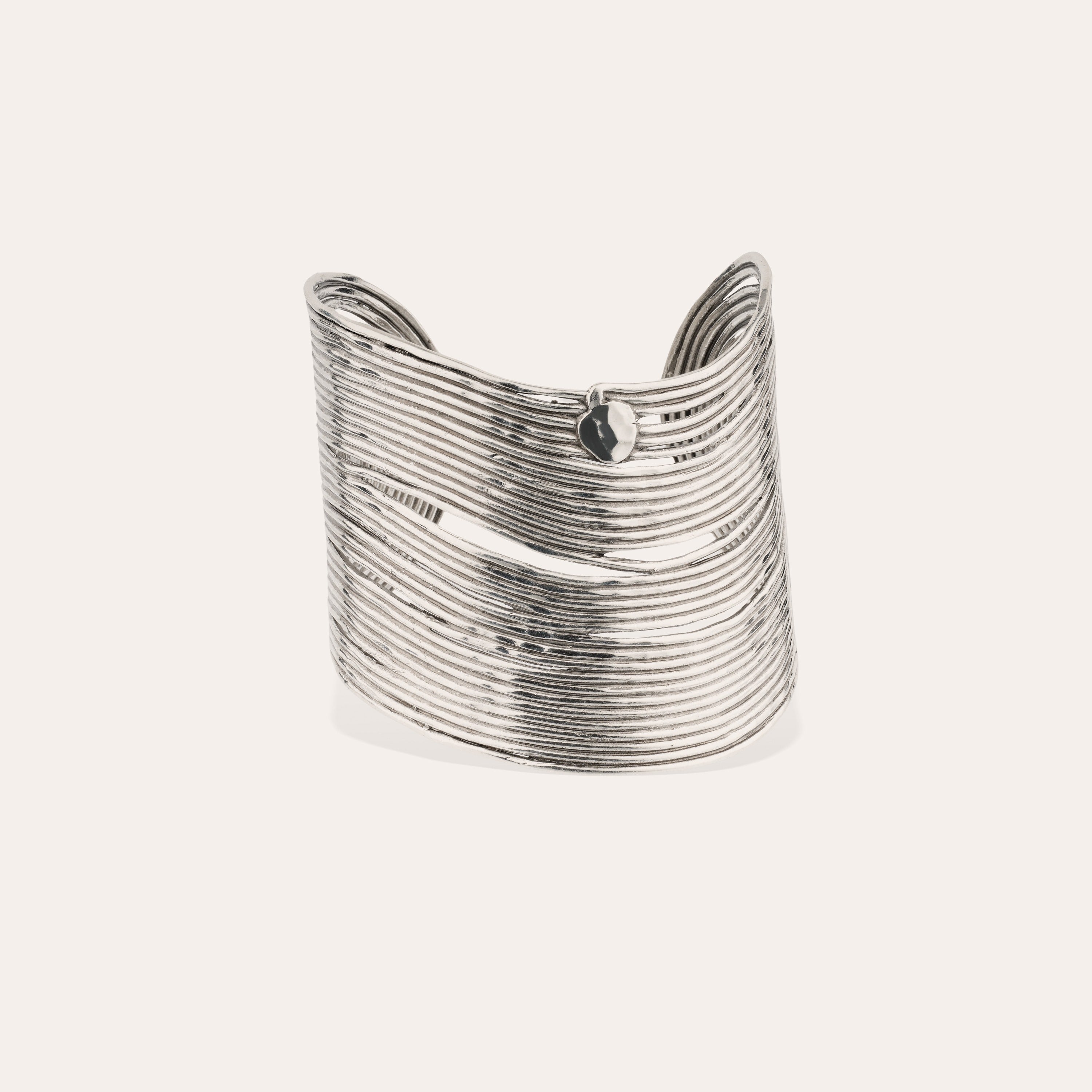 gas-bijoux-bracelet-wave-argent-manchette-martel-e-taille-ajustable image 1