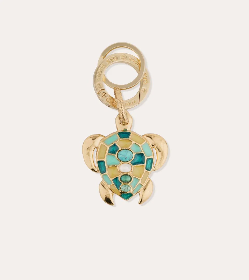 gas-bijoux-porte-cl-s-tortue-mail-charms-de-sac-argent-fait-main image 1
