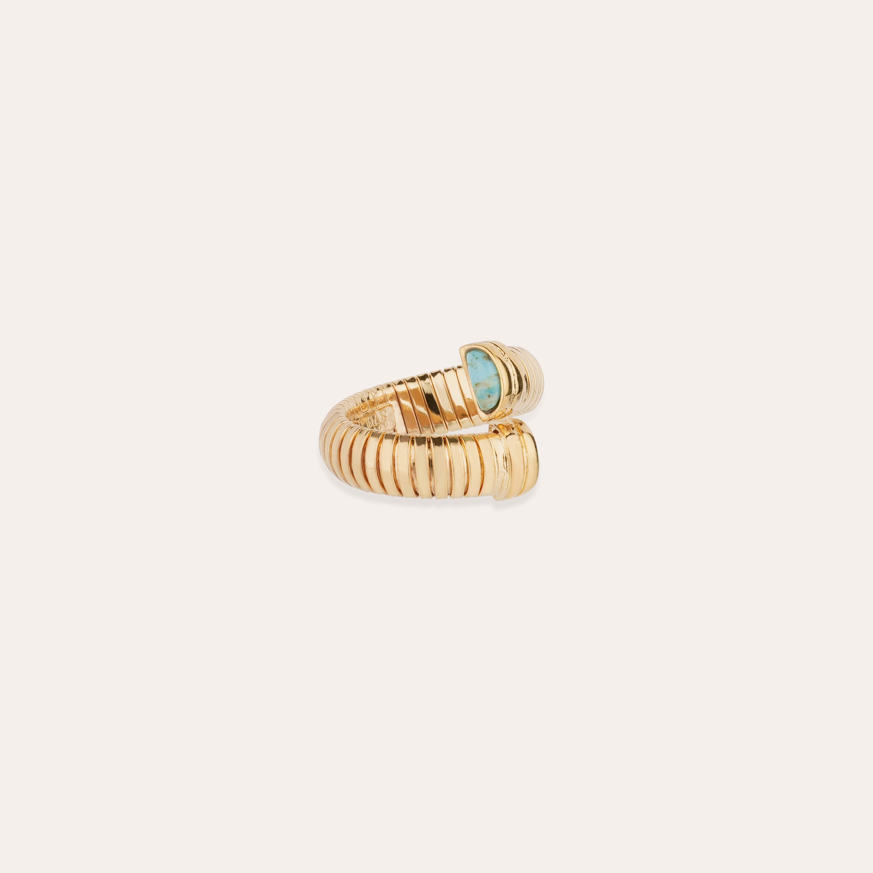 gas-bijoux-bague-antigone-turquoise-maille-flexible-dor-e-l-or-fin-avec-cabochon image 2