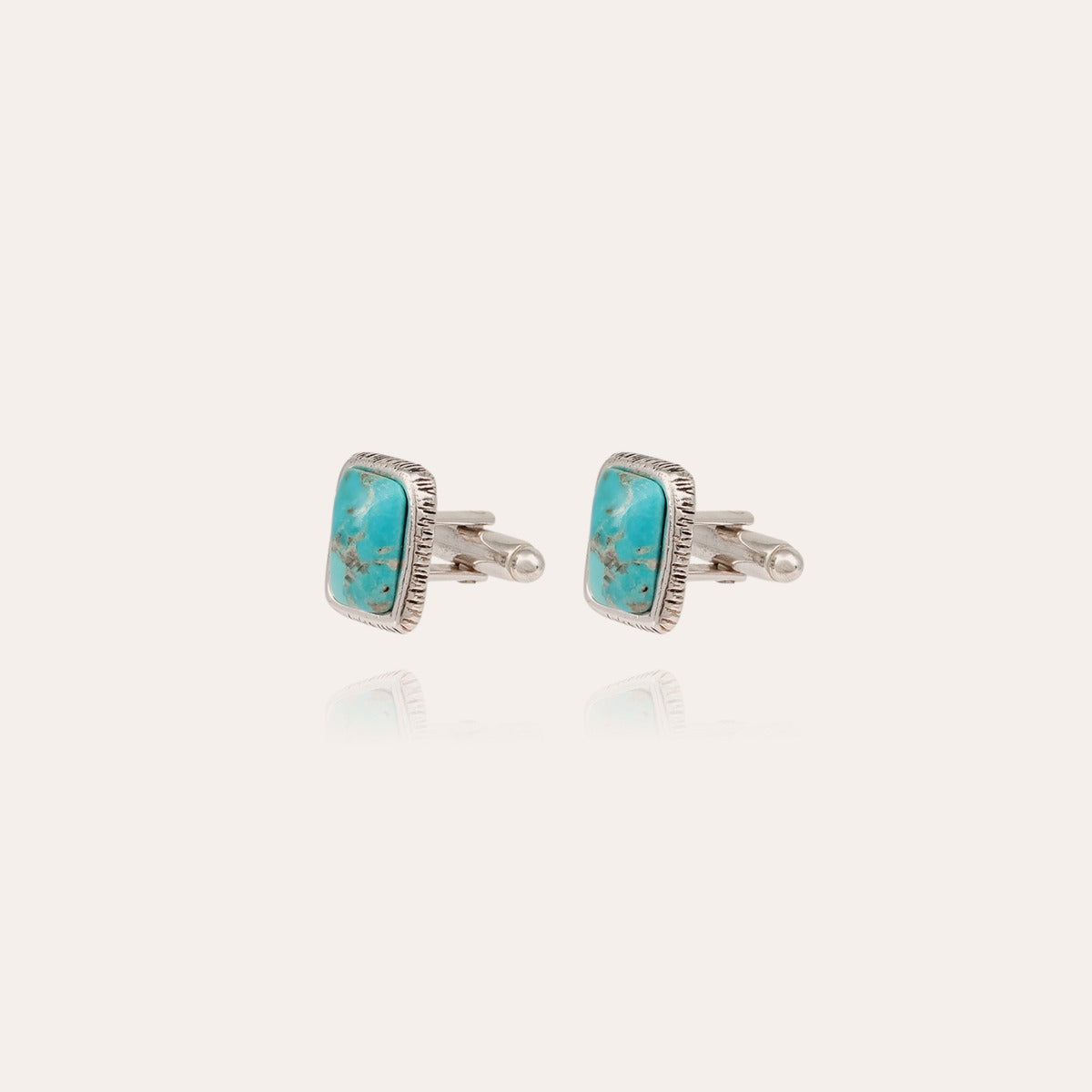 gas-bijoux-boutons-de-manchette-totem-turquoise-argent-s-martel-s image 1