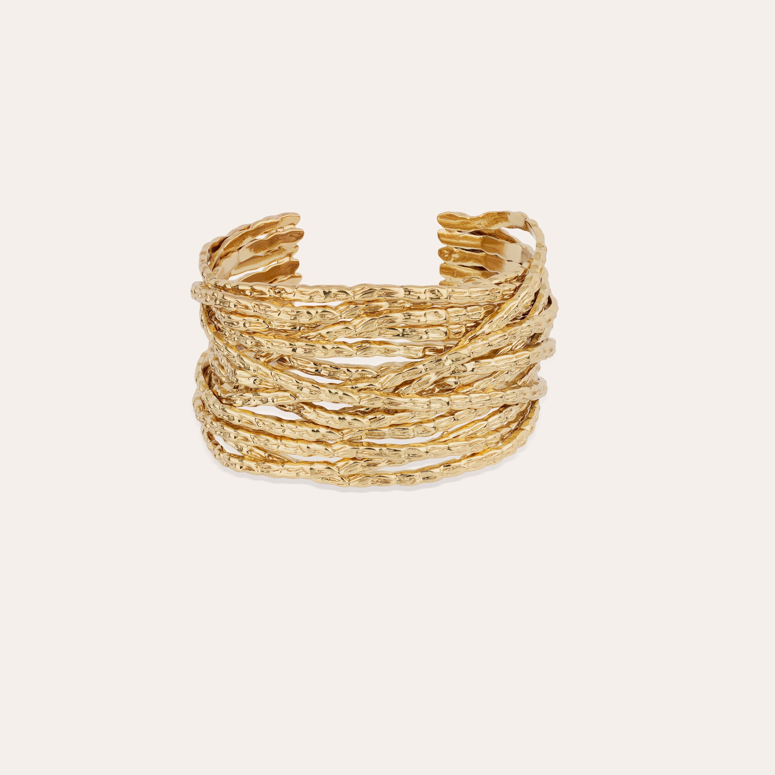 gas-bijoux-bracelet-manchette-liane-dor-grav-ajustable image 1