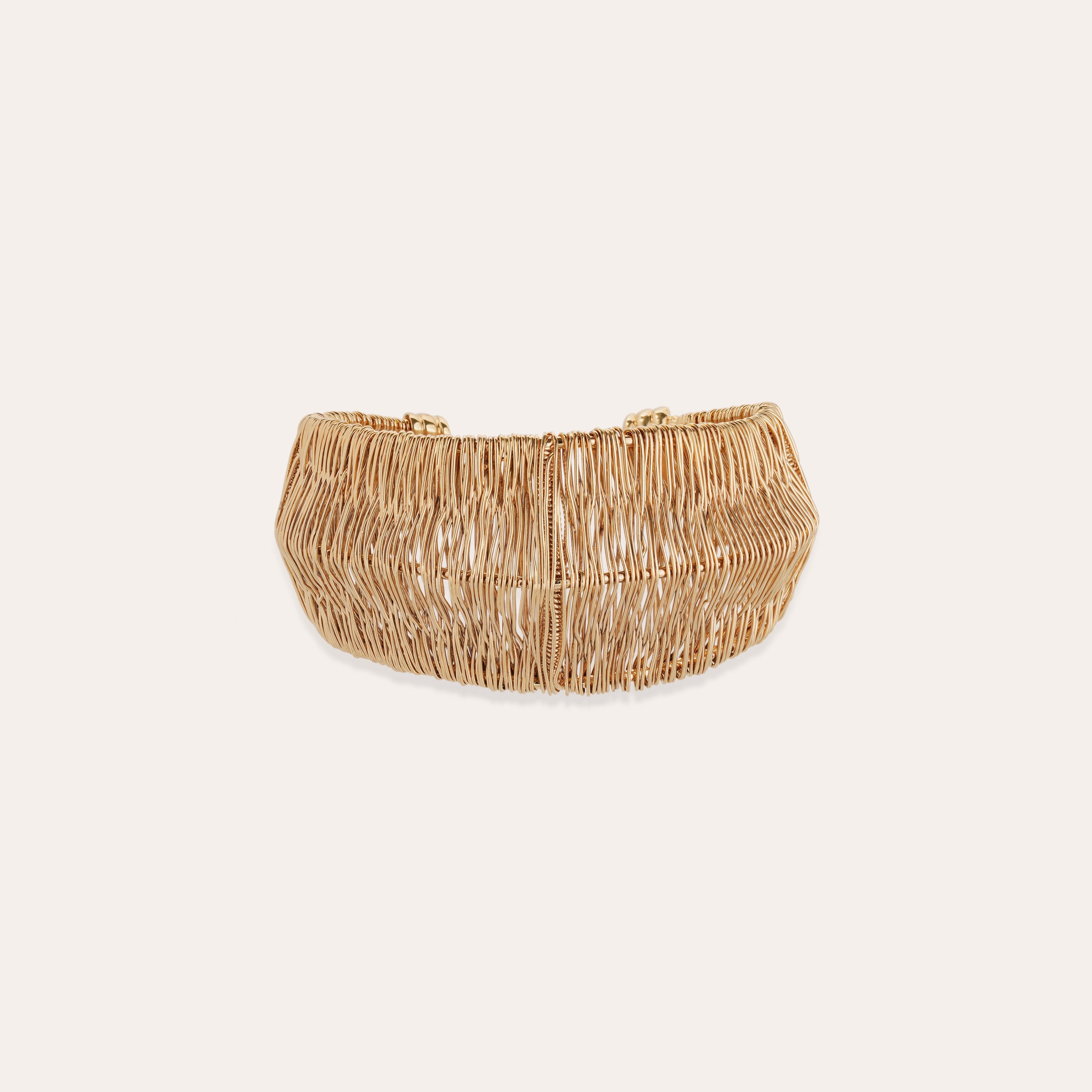 gas-bijoux-bracelet-manchette-izzia-filea-tressage-dor-l-or-fin image 1