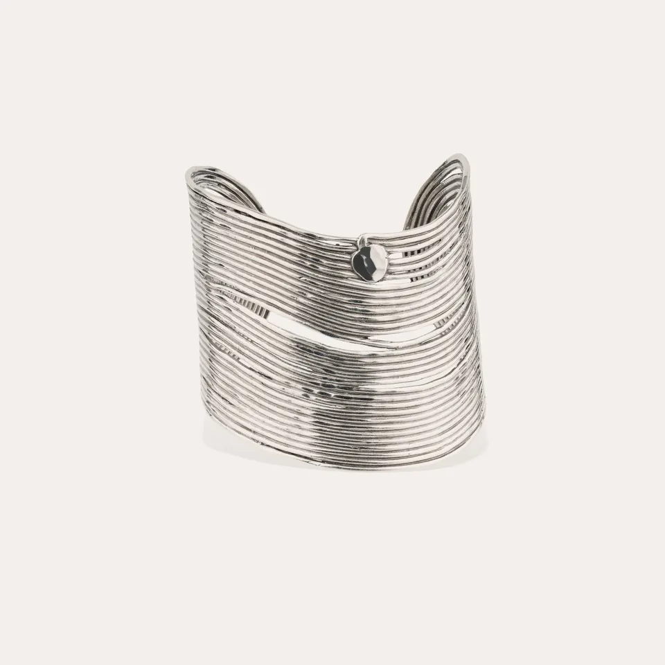 gas-bijoux-bracelet-wave-argent-manchette-martel-e-taille-ajustable image 1