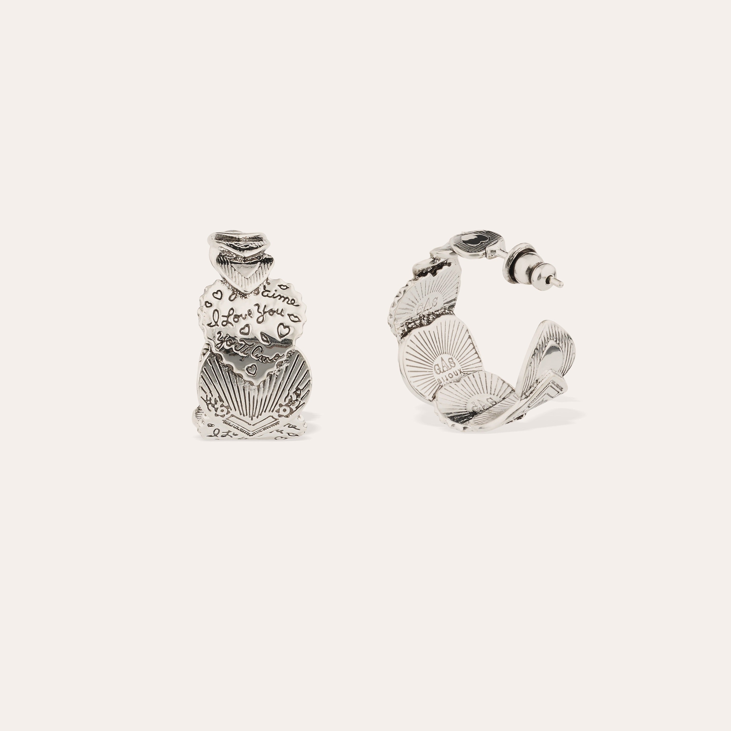 gas-bijoux-cr-oles-cuore-love-petit-mod-le-argent-es-c-urs-grav-s-main image 3
