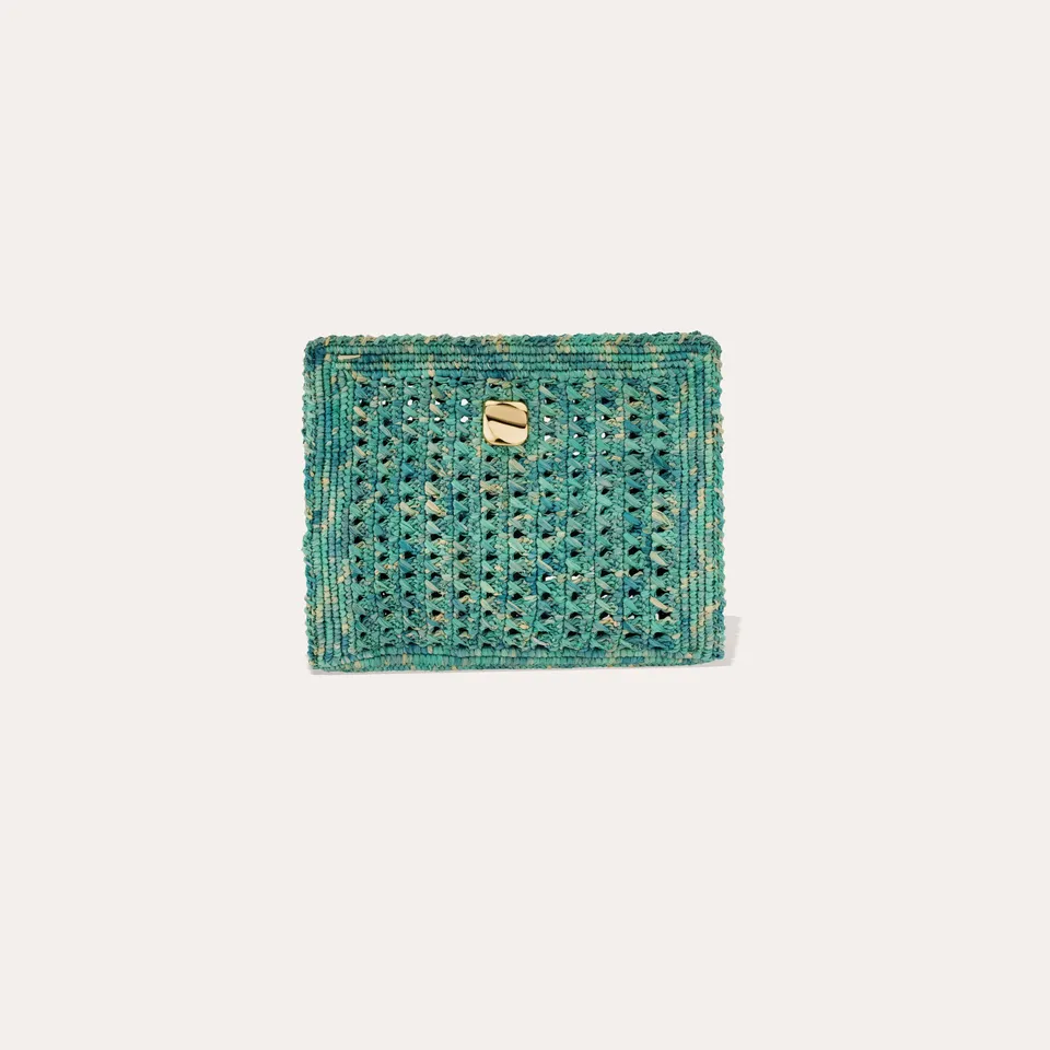 gas-bijoux-les-canoubiers-sac-pochette-raphia-tiss-main-turquoise image 1