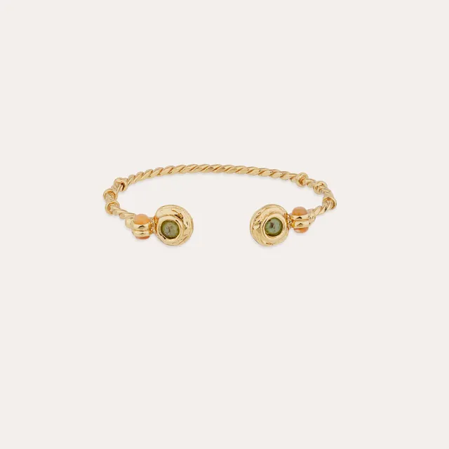 gas-bijoux-amarante-torsade-mini-bracelet-jonc-dor-l-or-fin-cabochons-pierres-fi image 1