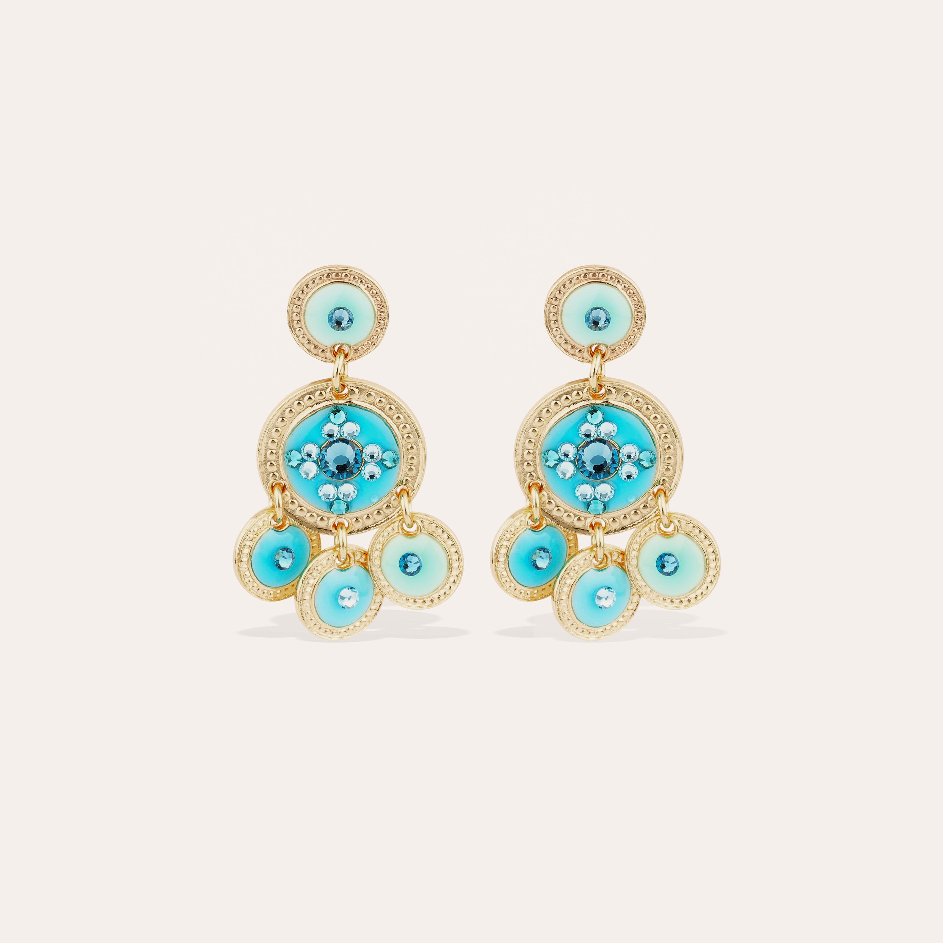 gas-bijoux-boucles-d-oreilles-sequin-deux-rangs-pendantes-dor-es-mail-strass image 1