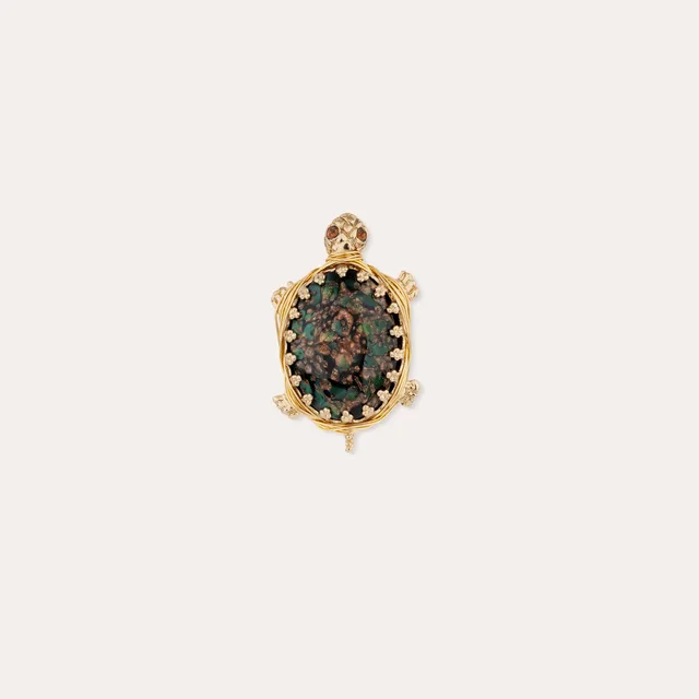 gas-bijoux-tortue-broche-dor-e-l-or-fin-cabochon-maill image 1