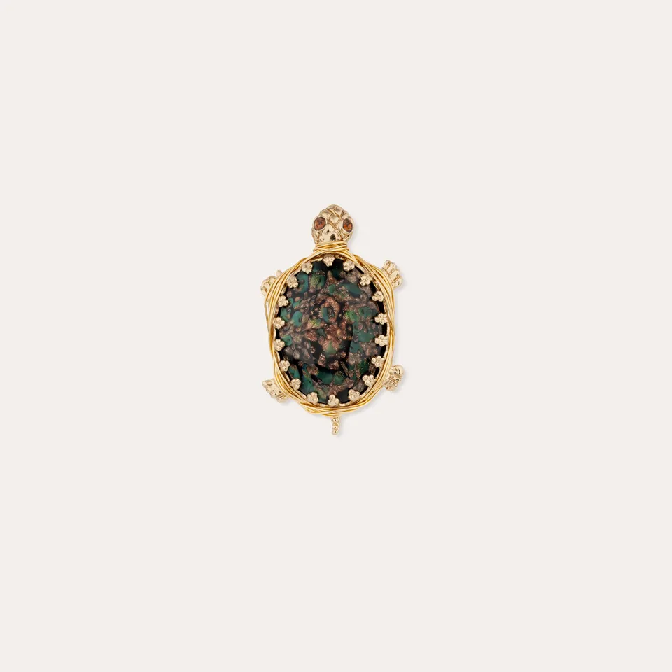 gas-bijoux-tortue-broche-dor-e-l-or-fin-cabochon-maill image 1