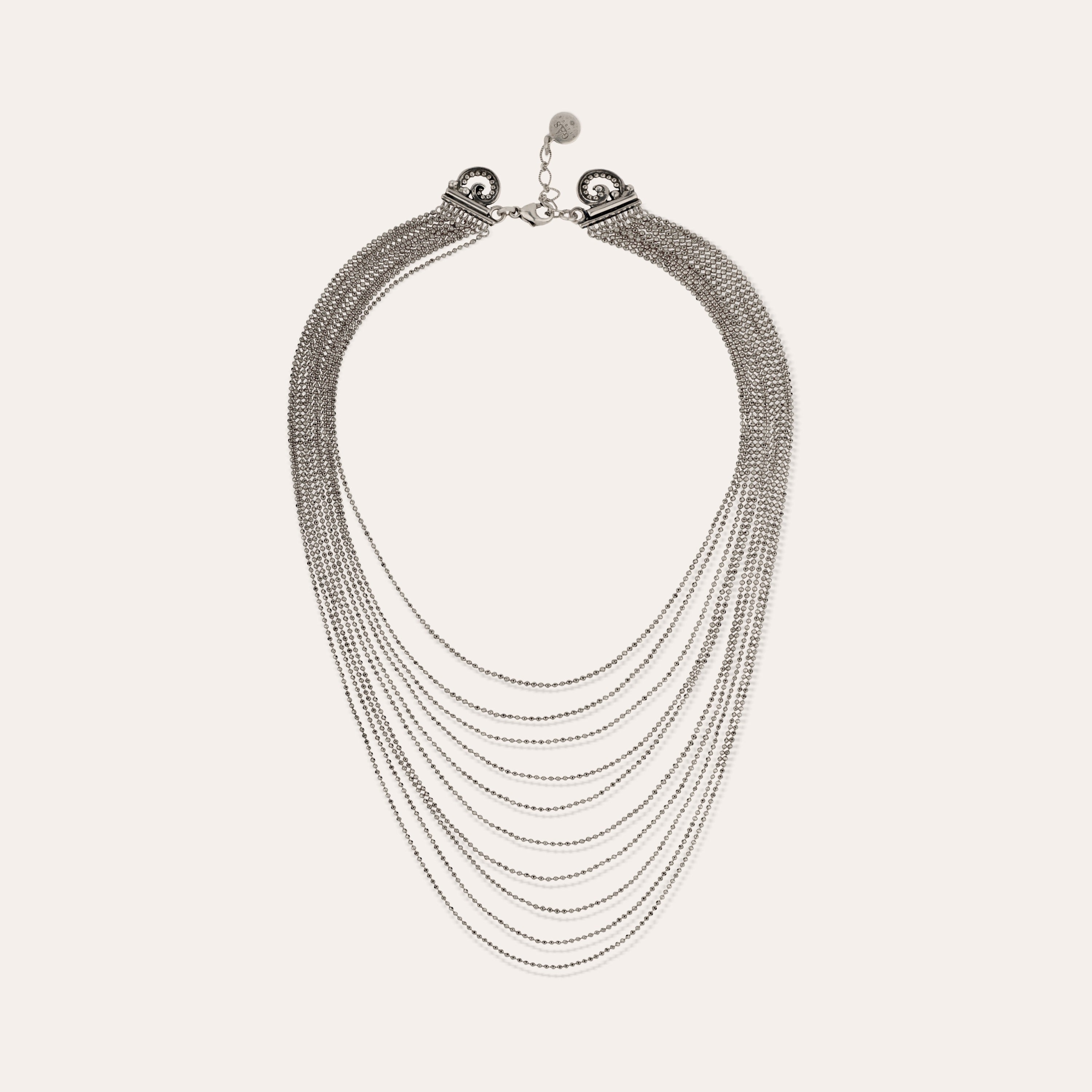 gas-bijoux-collier-rom-o-multi-cha-nes-boules-argent-longueur-ajustable image 4